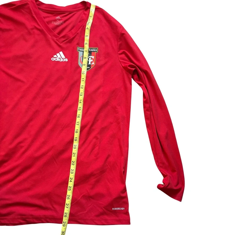 Adidas Men's XL Long Sleeve Soccer‎ Jersey Red Classics Eagles Crest Primegreen